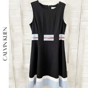 CALVIN KLEIN Women's Sleeveless Round Neck Fit and Flare Dress, 10, NWOT!